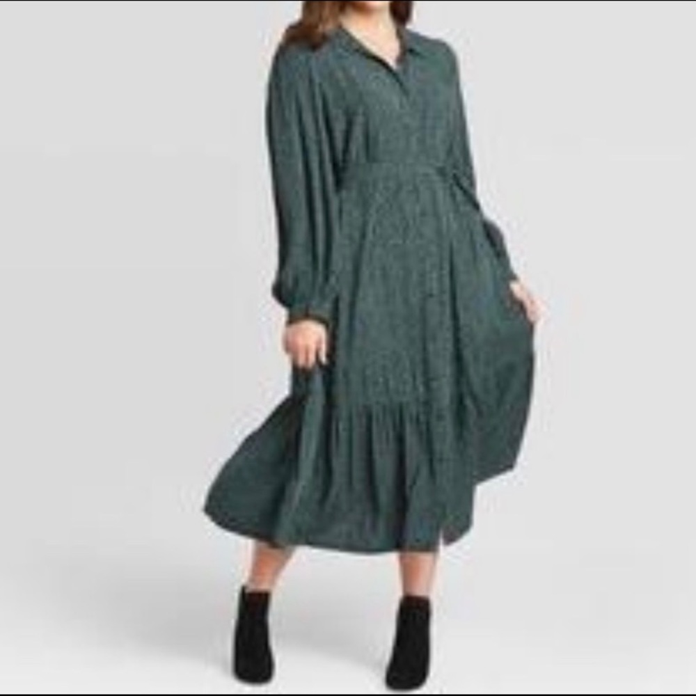 COPY - A New Day | Long Sleeve Tie Waist Shirtdress